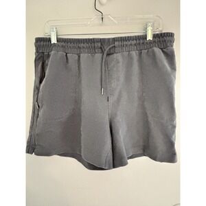 Athletic 12-14 Sweatpants Shorts Blue Gray Drawstring Elastic Zip Pockets 34x5